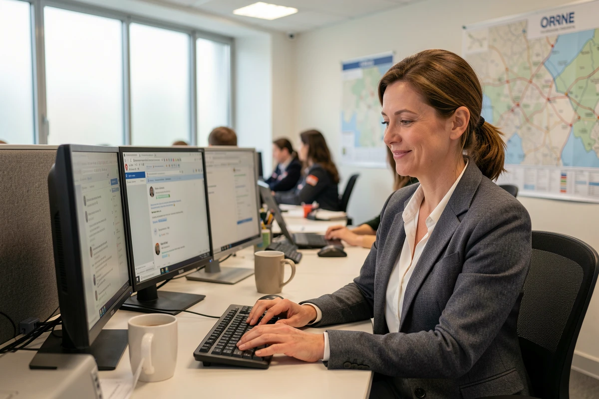 Agent administrative du SDIS 61 consultant sa messagerie professionnelle sur la plateforme Artemis