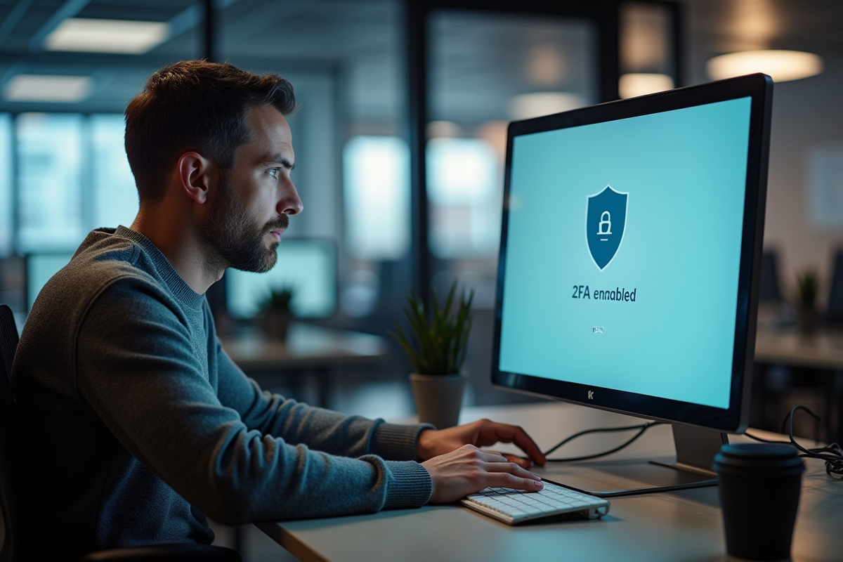 Homme concentré vérifiant l